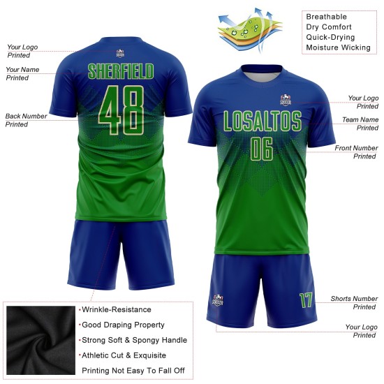 Camiseta Keely Sublimación Uniforme Fútbol Verde-Crema Personalizada Real Camiseta Keely Sublimación Uniforme Fútbol Verde-Crema Personalizada Real
